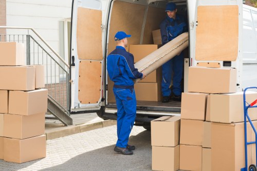 Man and van removal service in Wood Green on a residential street
