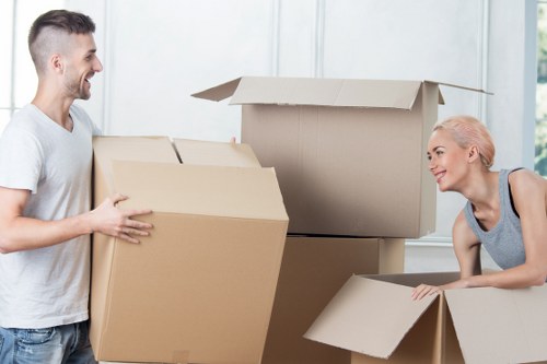 Packing boxes and furniture for a home move in Wood Green